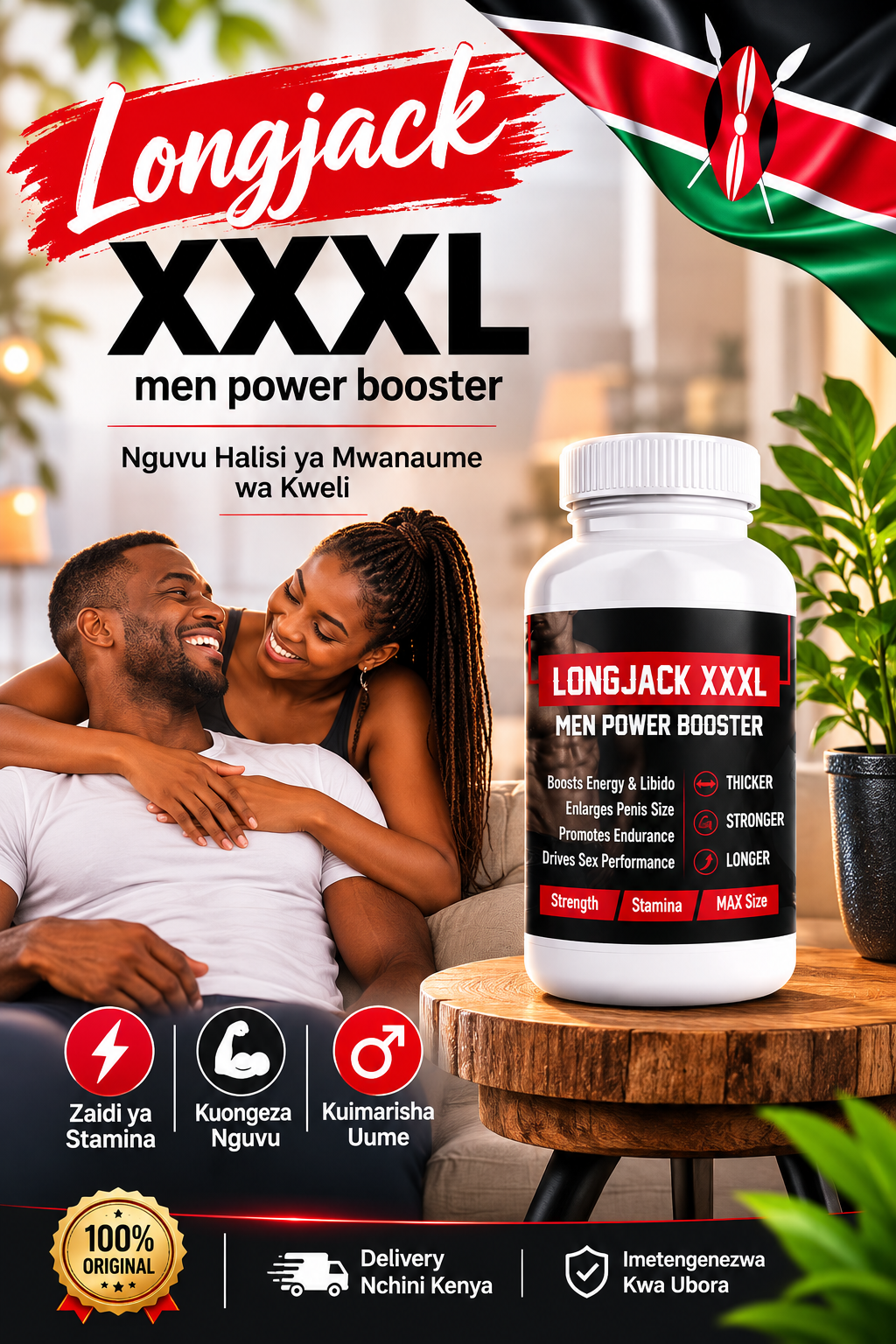 Wanandoa wenye furaha wakitumia Longjack XXXL
